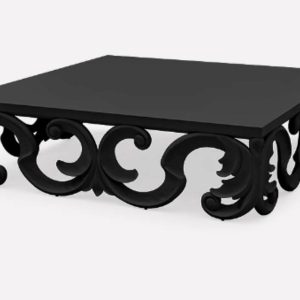 Bàn trà cổ điển sang trọng THE ACANTHUS 1100x1100x400 gỗ óc chó