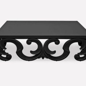 Bàn trà cổ điển sang trọng THE ACANTHUS 1100x1100x400 gỗ óc chó