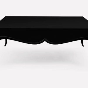 Bàn trà tân cổ điển HARPER 1100x1100 dát vàng bạc màu tùy chọn gỗ ash