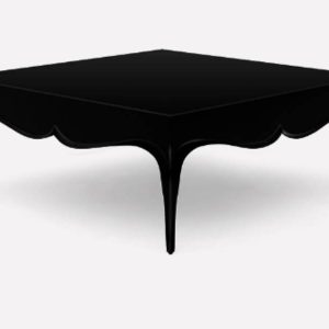 Bàn trà tân cổ điển HARPER 1100x1100 dát vàng bạc màu tùy chọn gỗ ash