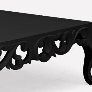 Bàn trà tân cổ điển VINE 1100x1100 gỗ óc chó