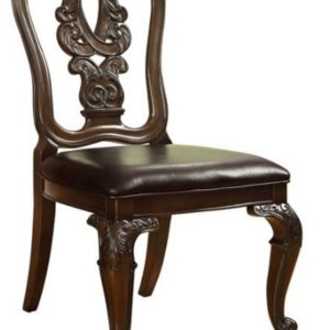 Ghế ăn cổ điển NESOL Gỗ óc chó Da bò Ý