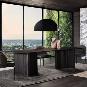 GHẾ ĂN HIỆN ĐẠI FIL NOIR Da bò Ý