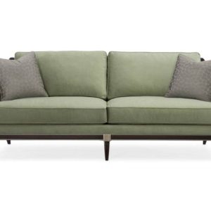 Sofa tân cổ điển EMPRESS 2100x950x850 gỗ gõ đỏ da bò Ý hãng Masstrotto
