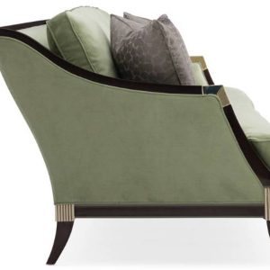 Sofa tân cổ điển EMPRESS 2100x950x850 gỗ gõ đỏ da bò Ý hãng Masstrotto