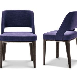 GHẾ ĂN HIỆN ĐẠI MINOTTI MODESEL Vải da tiêu chuẩn Gỗ Gõ Đỏ