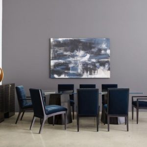 GHẾ ĂN TÂN CỔ ĐIỂN CALIVAR I Vải da tiêu chuẩn Gỗ Óc Chó