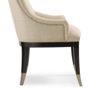 GHẾ ĂN TÂN CỔ ĐIỂN CARACOLE Vải da tiêu chuẩn Gỗ Óc Chó