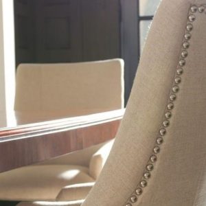 GHẾ ĂN TÂN CỔ ĐIỂN CARACOLE Vải da tiêu chuẩn Gỗ Óc Chó