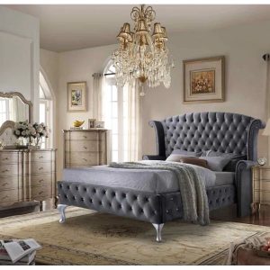 GIƯỜNG RÚT TRÁM TÂN CỔ ĐIỂN LUKAKOD 1800x2000,Da bò Ý