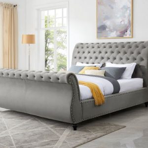 GIƯỜNG RÚT TRÁM TÂN CỔ ĐIỂN MADL 1800x2000,Da bò Ý