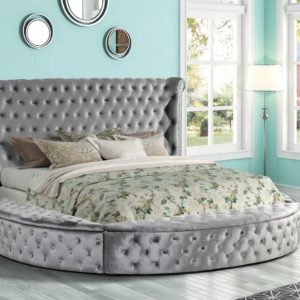 GIƯỜNG TRÒN RÚT TRÁM ROLA Đk 2000,Vải da tiêu chuẩn