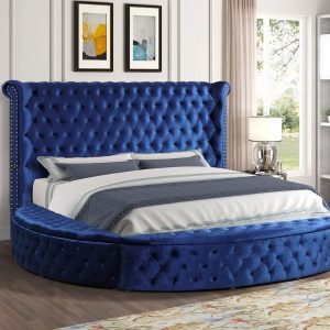 GIƯỜNG TRÒN RÚT TRÁM ROLA Đk 2000,Vải da tiêu chuẩn