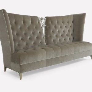 Sofa Tân Cổ Điển Cao Cấp BOIS gỗ ASH 2250x760x1230, da bò Ý hãng Masstrotto-1