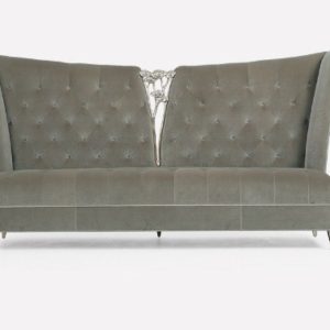 Sofa Tân Cổ Điển Cao Cấp BOIS gỗ ASH 2250x760x1230, da bò Ý hãng Masstrotto-2