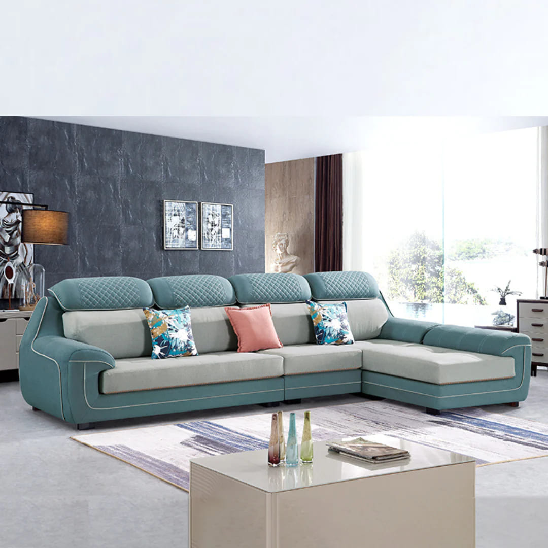 Bộ sofa với thiết kế độc đáo màu xanh lá