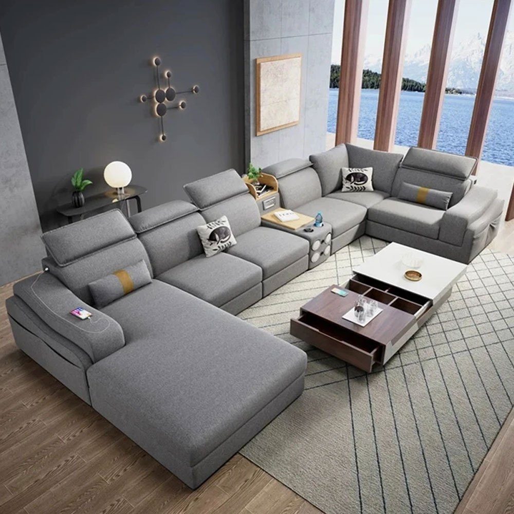 Sofa nỉ phong cách hiện đại