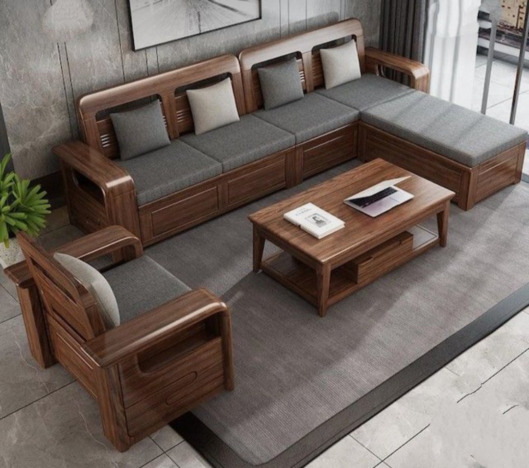 Sofa hiện đại chất liệu gỗ