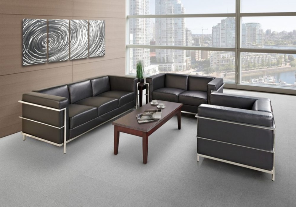 Bộ sofa da cao cấp để tiếp khách trong văn phòng