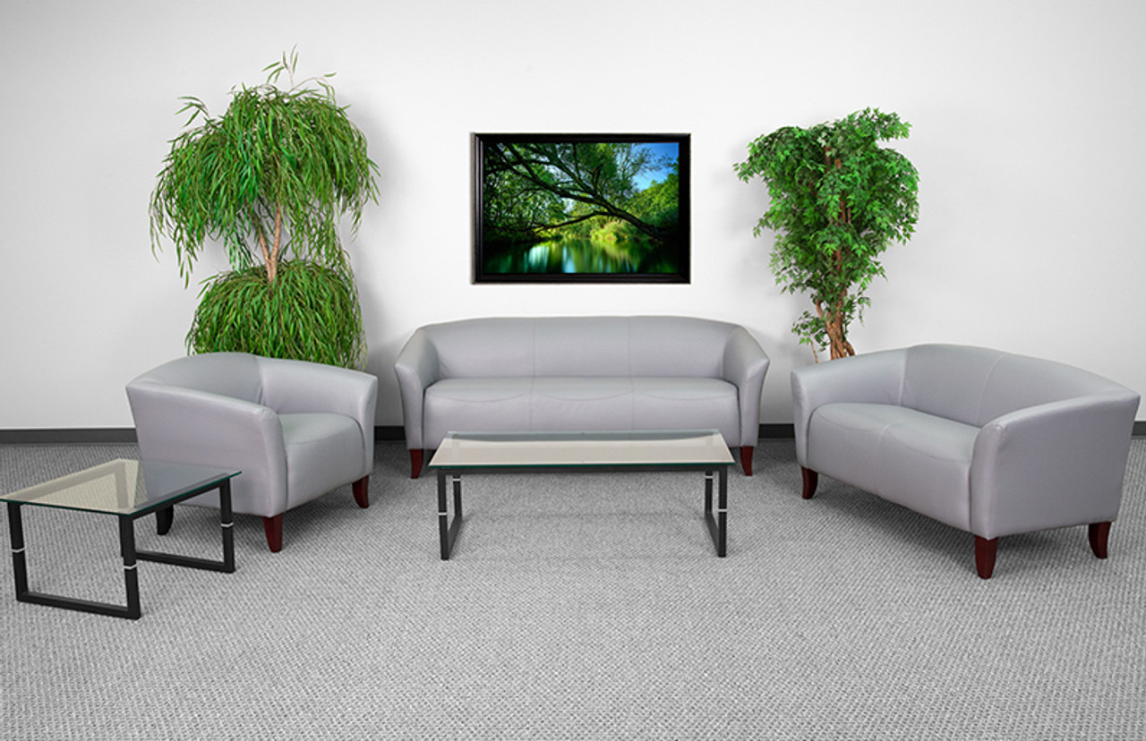 Bộ sofa hiện đại thanh lịch với màu xám trắng dễ vệ sinh