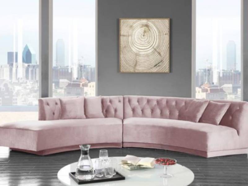 Ghế sofa màu hồng đáng yêu 